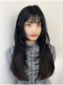 顔まわりからザクザク重ため韓国レイヤー