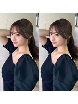 マインバイアフロートギンザ(MYNE by AFLOAT GINZA) 【結んでも可愛い後れ毛】顔まわりカット/レイヤーカット