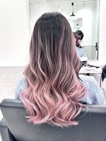 シエラ 心斎橋(CIERA.)&nbsp;イメチェンワイドバングセミロング バレイヤージュヘアカラー