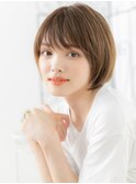 浅草/髪質改善/斜めバング×細めハイライトのマッシュボブi