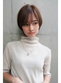 【GEEKS渋谷】クールショート/マッシュウルフ/大人ベージュ/小顔