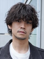 韓国マッシュウルフ緩めシャドウパーマルーズパーマ20代原宿
