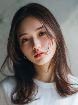 透明感ストレート × シアーブラウン