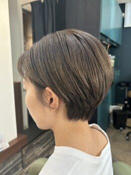 ヘアー ブルー(HAIR BLUE)の写真/根元が気になりにくい！白髪を活かす高技術似合わせカラーで、上品なナチュラルデザインでお洒落を楽しむ♪