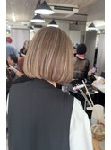 【ハイライト】ベージュハイライトバレイヤージュ