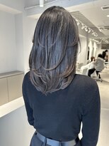 ムード(MOOD,)&nbsp;着物ヘア/大人ガーリー/ダークアッシュ/似合わせカット/銀座駅