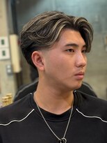 ビンゴ(BINGO)&nbsp;ba2375渋ハイライトメッシュフェザーカットフェードサーフパーマ