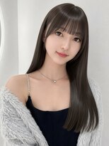 エヌアイ オモテサンドウ(ni omotesando)&nbsp;上品韓国ヘア◇￥うるツヤワンカールヘア顔周りカットグレージュ