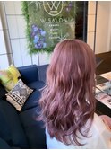 【W_SALON 河原町】ピンクベージュ/髪質改善/ピンクラベンダー