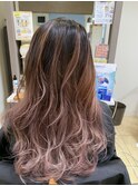 ロングハイライトカラー