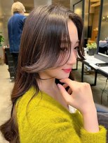 ロンドシェリ 仙台(Lond Cheri)&nbsp;髪質改善レイヤーカット オリーブベージュ前髪顔周り韓国[仙台]