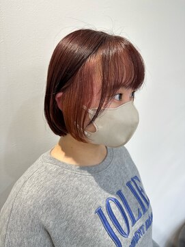 ジュエ ヘアー デザイン(Jue hair design) ピンク×サクラピンクインナー