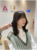 前髪/ピンクベージュ/インナーグレージュ/くびれヘア