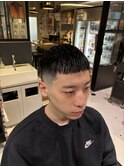 メンズビジネス束感クロップボウズスキンフェードF