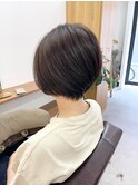 【白髪染め可】ボブショート ビフォアー&アフター/白髪ぼかし