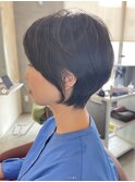 ふんわりショート/上品ショート/レイヤーカット/黒髪ショート