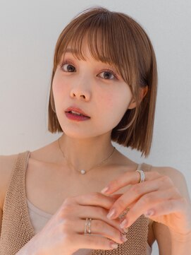ガーデン 銀座(GARDEN) 切りっぱなしボブ　ストレート　薄め前髪カット