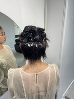 アオ(AO。)&nbsp;ボブヘアアレンジ/結婚式お呼ばれヘア/袴アレンジ/卒業式ヘア