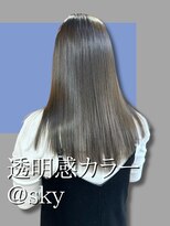 スカイ(SKY)&nbsp;髪質改善縮毛矯正韓国風レイヤーカットダブルカラーベージュ