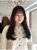 ブリーチなし ワインレッド