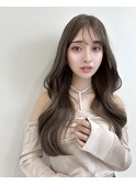 メルティカラーフェミニンロング似合わせカット韓国ブリーチなし