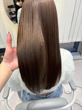 ハニー 町田(HONEY) 髪質改善　透明感カラー　ミルクティーベージュ　縮毛矯正