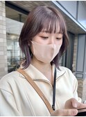大人ボブ大人ショートボブミニボブ前髪なしオリーブグレージュ