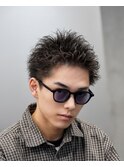 渋谷スパイキーパーマスパイキーショートパーマ刈り上げショート