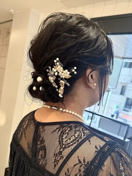 レトン 銀座(leton) ヘアアレンジ/ミディアム/アップスタイル/透明感カラー