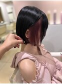 前下がりボブインナーカラー