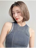 say.ショートボブひし形ショートダークレッドデザインカラー