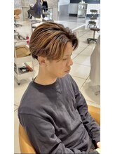 タブーアイ(TABOO.i) 【men's】フェザーショート×ゴールドハイライト