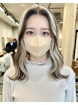 サンドレオ 新宿店(sand Leo)&nbsp;ミディアムレイヤーカット/髪質改善/韓国/前髪/新宿/ブリーチ
