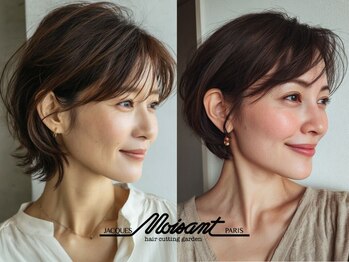 ヘアーカッティングガーデン ジャック モアザン 近鉄奈良店の写真/<大人女性に人気>白髪ぼかしハイライトも導入。赤みを抑えた明るい白髪染め［奈良/大和西大寺駅］