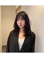 フィルムス 柏(FILMS)&nbsp;黒髪/ウルフミディ/小顔ボブ/シースルーバング/20代30代40代50代
