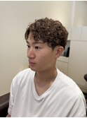 外国人風カーリーパーマ×ショコラブラウン