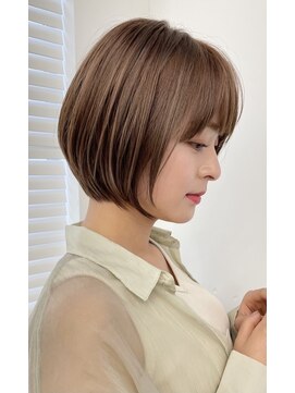 ミチオ ノザワ ヘアサロン ギンザ(Michio Nozawa HAIR SALON Ginza) 小顔ショートボブ×オリーブグレージュ【瀧上丈司】