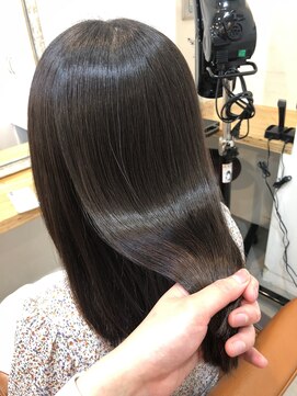 ネイヴィル(navile) ラベンダーベージュ×髪質改善ストレート