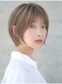 前髪あり大人ショートボブ20代30代40代【AIN.表参道】川原大地