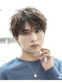 波巻きパーマメンズツイストスパイラルパーマツーブロック