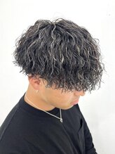 ランディ(RANDY) メンズカット・メッシュキャップハイライト・波巻きパーマ