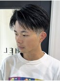 桑名メンズパーマメンズカットセンターパートメンズマッシュ緩め