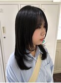イメチェン/ホワイトブロンド/外ハネボブ/ワイドバング/南草津