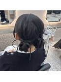 もこもこツインお団子