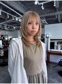 ブロンド×ミディアムレイヤー