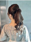 【ポニーテール】結婚式/浴衣/着付/銀座/ヘアセット/アレンジ