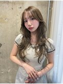 ピンクブラウン×小顔レイヤー×韓国風巻き×髪質改善