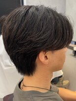 アンサー 渋谷(ANSWER)&nbsp;センターパート毛流れフェザーパーマショートパーマニュアンス