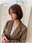 ボブ*小顔ヘア*ベージュカラー*オージュア