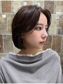 前髪あり/ボブ/顔まわりレイヤー/恵比寿/ショート